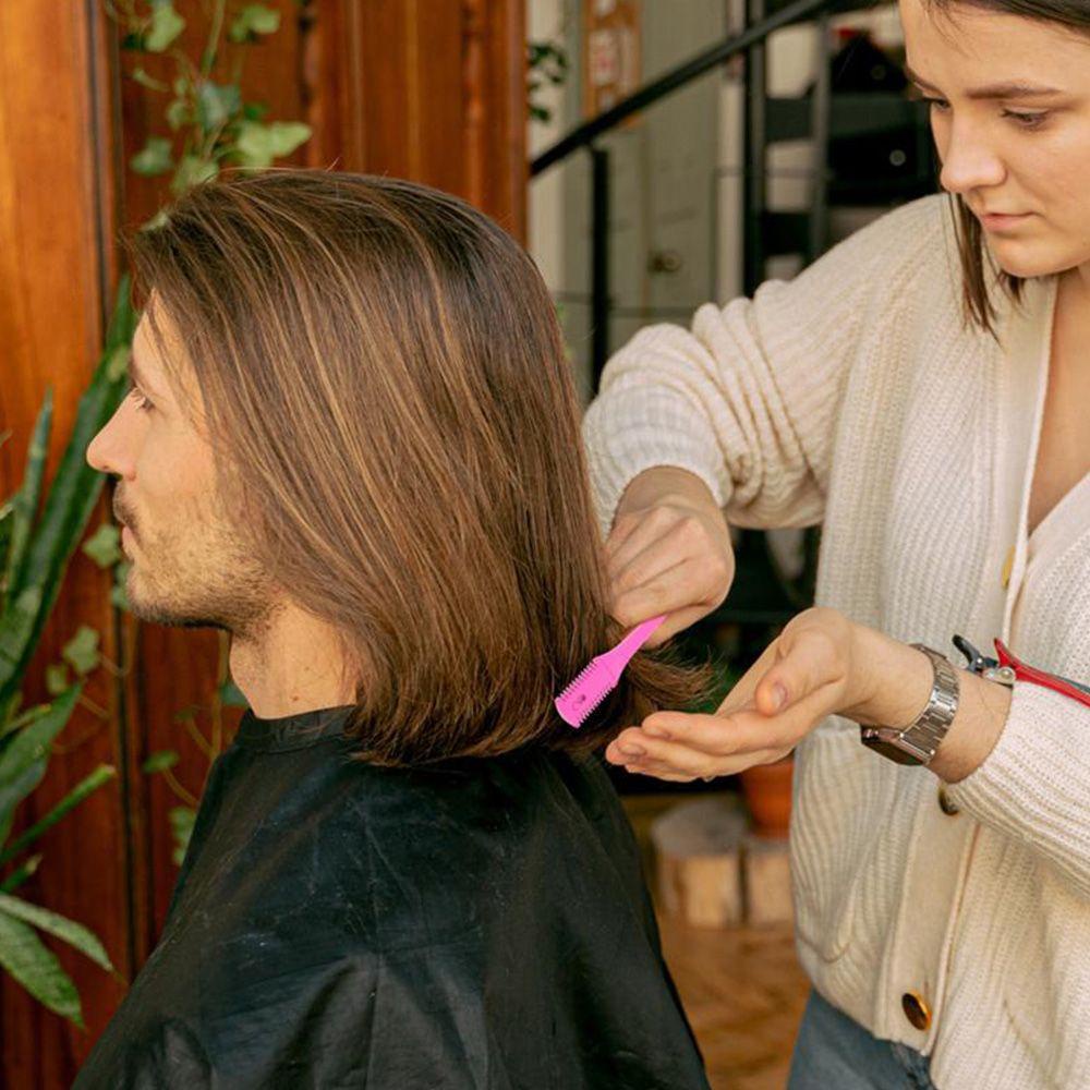 Lược Chải Tóc Tay Cầm Dài Bằng Nhựa Chuyên Dụng Cho Salon