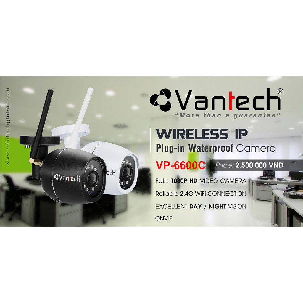 CAMERA IP WIFI 2MP VANTECH VP-6600C
