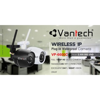 Camera ip wifi 2mp vantech vp-6600c