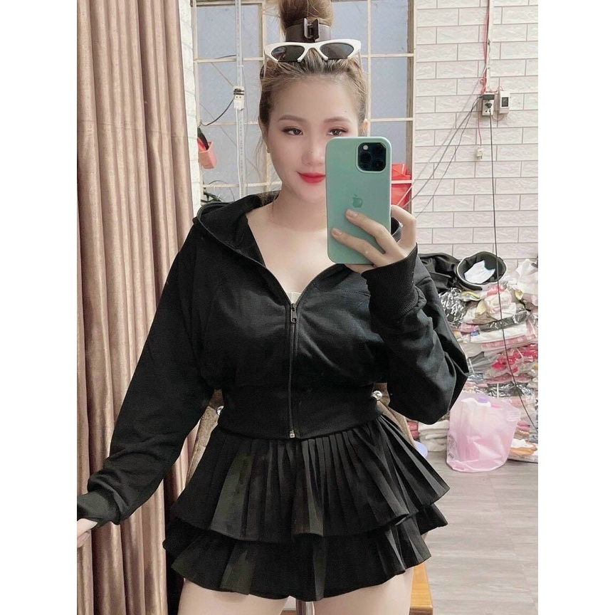 ÁO KHOÁC THUN CROPTOP