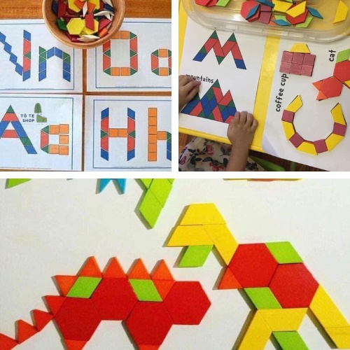 [Hàng Chính Hãng] Đồ Chơi Gỗ Xếp Hình Sáng Tạo Mideer Pattern Blocks 250 chi tiết
