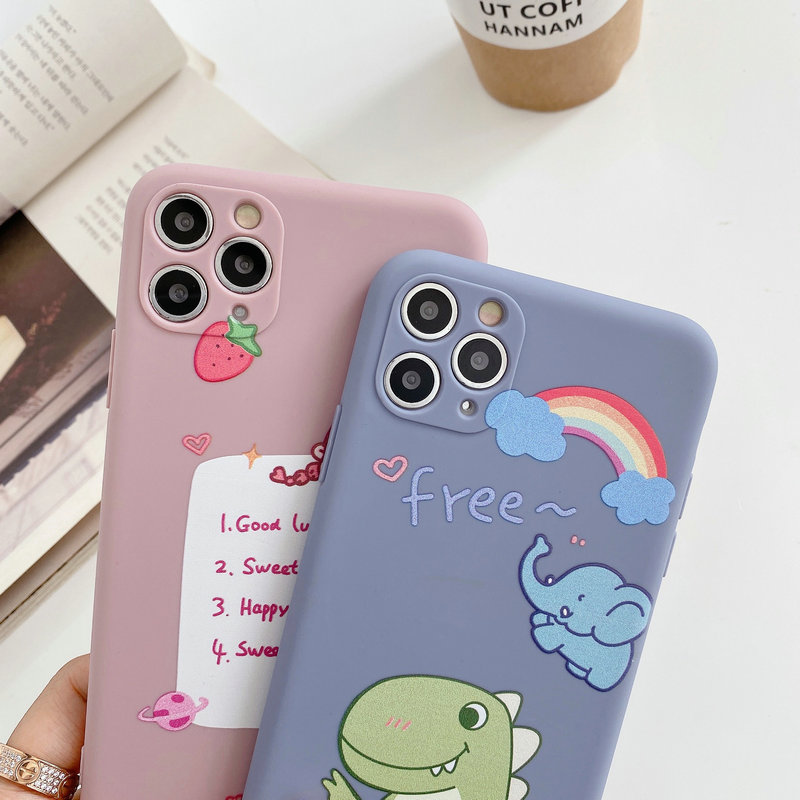 ST|【COD&Ready Stock】Dinosaur Cat Girl Soft Case for Vivo S1 Pro Y20 Y20s Y12s 2021 Y30i Y30 Y50 Y19 Y11 Y12 Y15 Y17 Y65 Y71 Y81 Y91 Y93 Y95 V5s V5 V7 Plus V9 V5 V11 V15 Z1 Pro U10