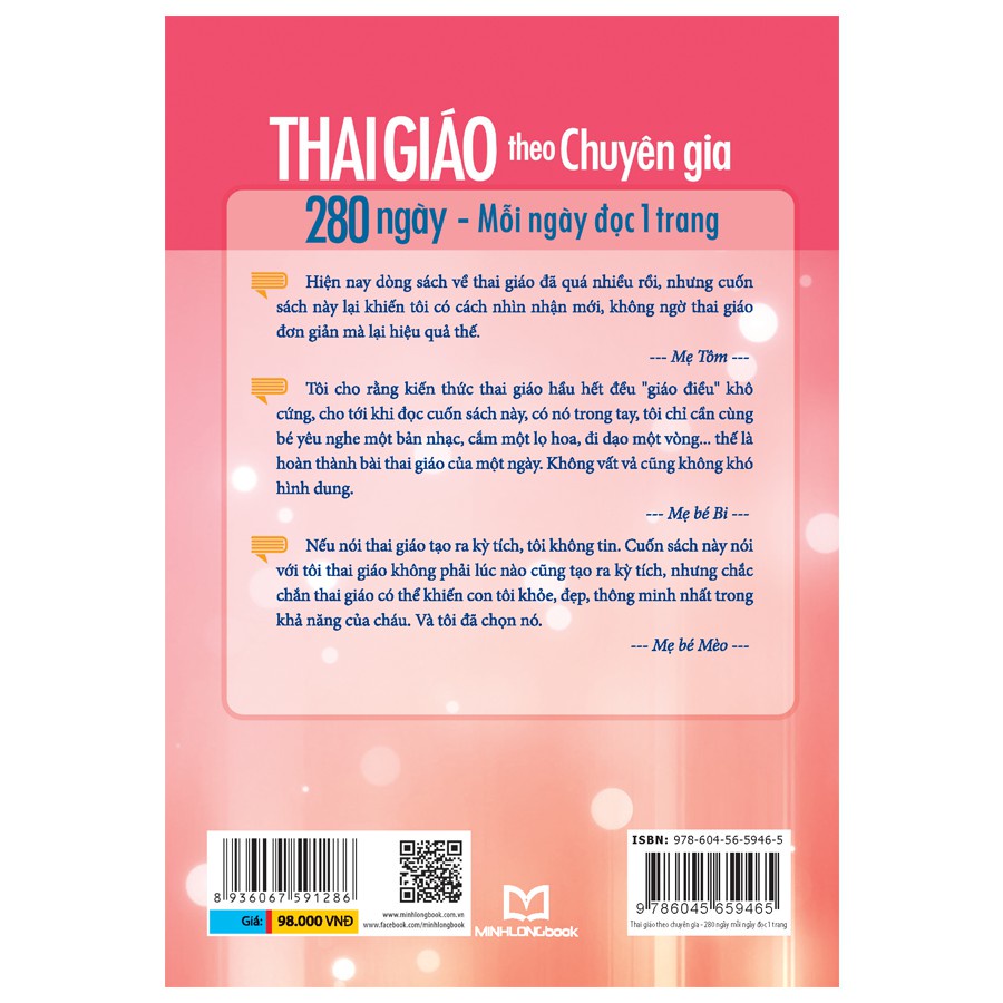 Sách - Thai Giáo Theo Chuyên Gia, 280 Ngày, Mỗi Ngày Đọc Một Trang - B98