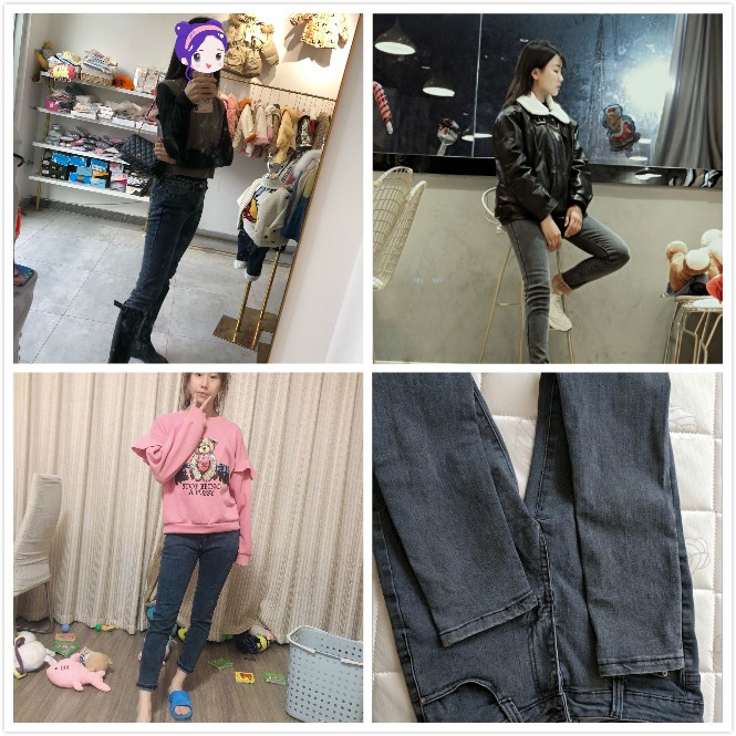 Quần jeans lưng cao dáng ôm thời trang cho nữ