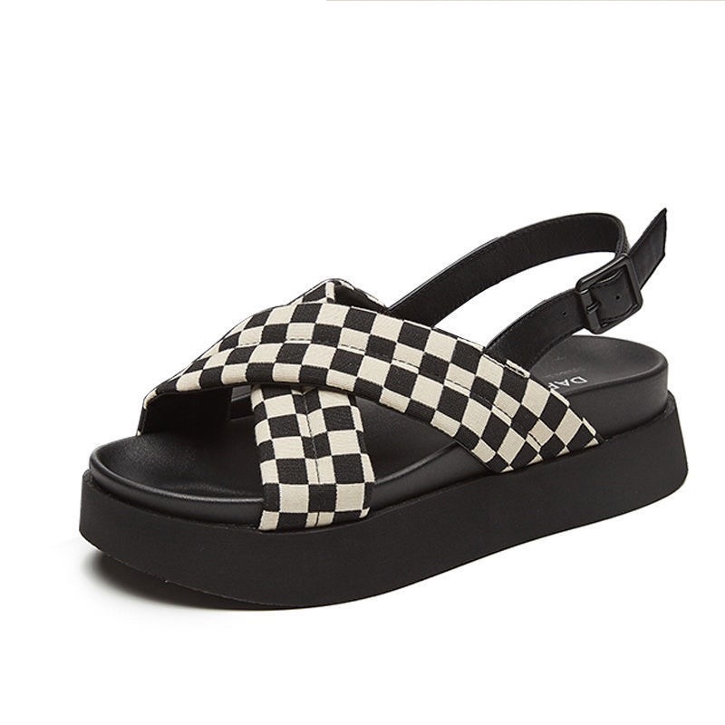 Dép sandal quai chéo đế dày new 2022