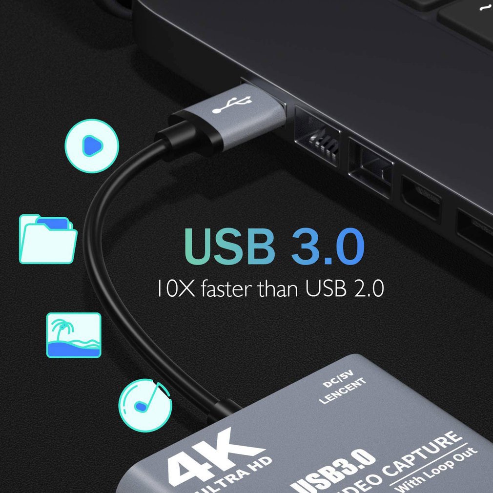 Thẻ Thu Hình Video 4K 1080p USB 3.0 Sang HDMI 1080p 60 Chuyên Dụng