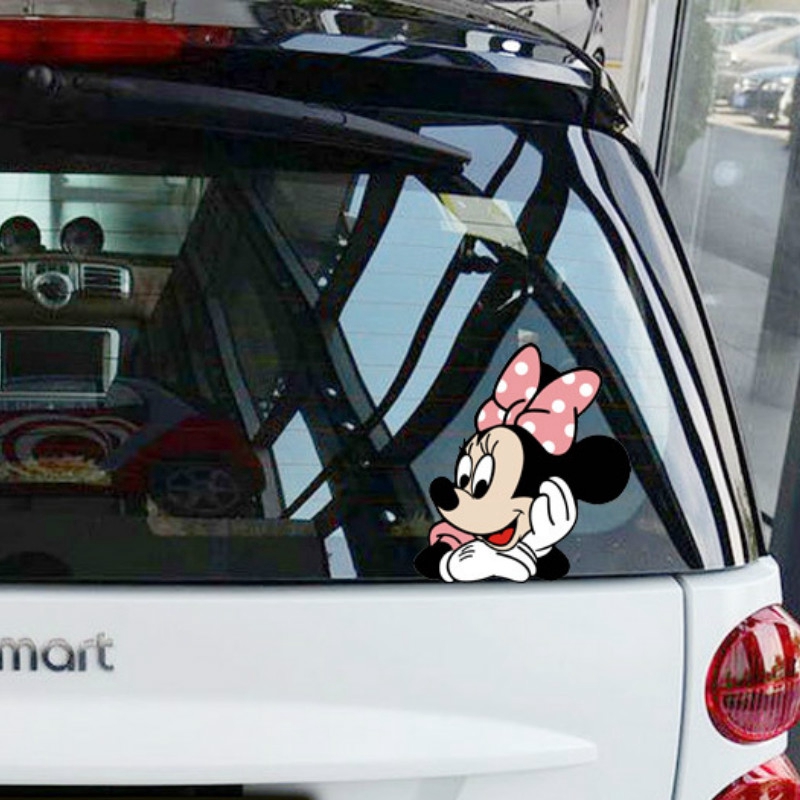 Hoạt Hình Miếng Dán Trang Trí Xe Hơi Hình Chuột minnie Chống Thấm Nước