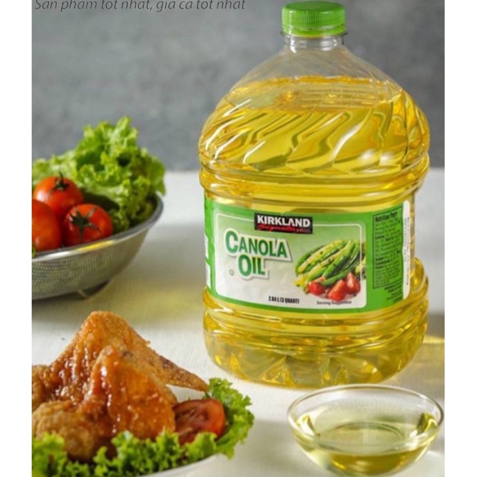 [Xả Hàng date 07/22]Dầu ăn hạt cải Kirkland Canola Oil Mỹ 2.84 lít