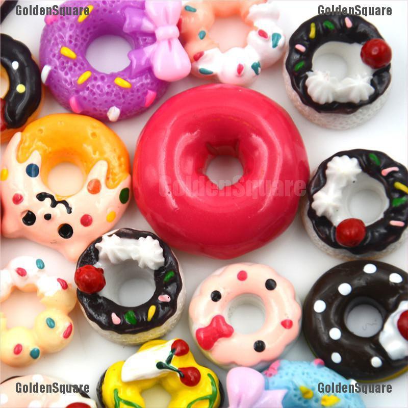 Set 10 Mô Hình Bánh Donut Trang Trí Điện Thoại