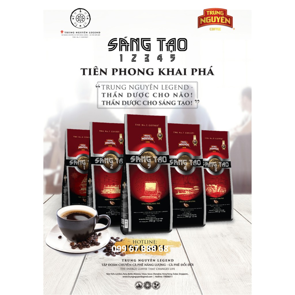 Cà phê Rang Xay Sáng tạo 2 - Trung Nguyên  Gói 340 gr