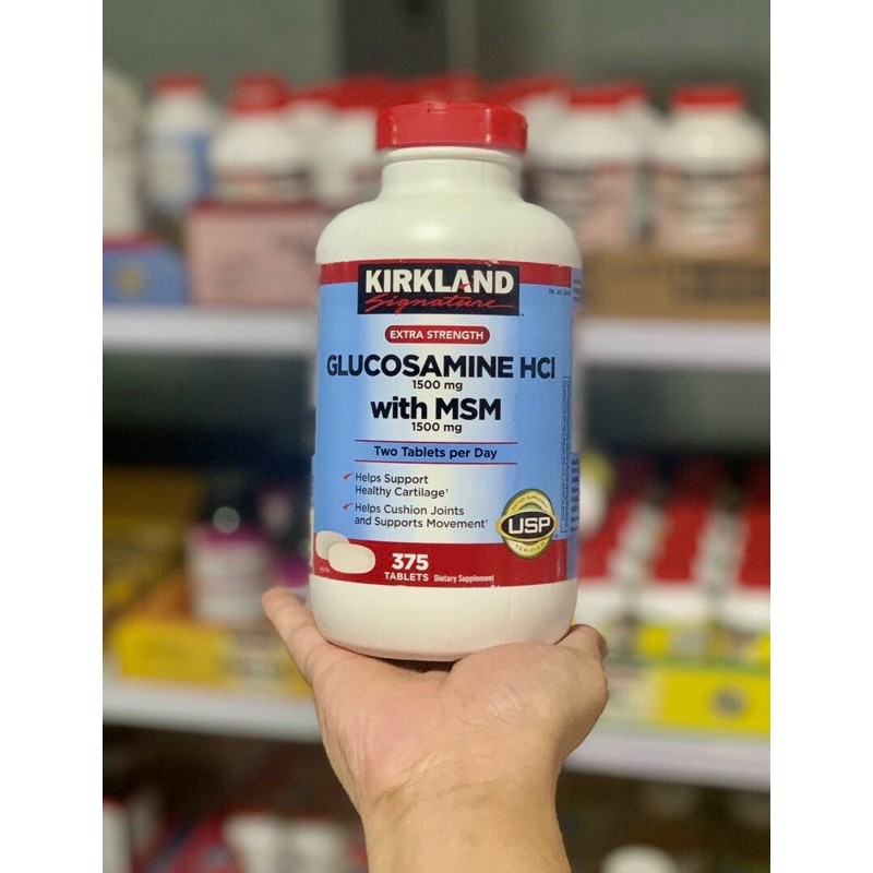 🏃🏻‍♂️🏃🏻‍♀️[HSD 10/2023] KIRKLAND Glucosamine HCL 1500mg With MSM 1500mg của Mỹ 375 viên