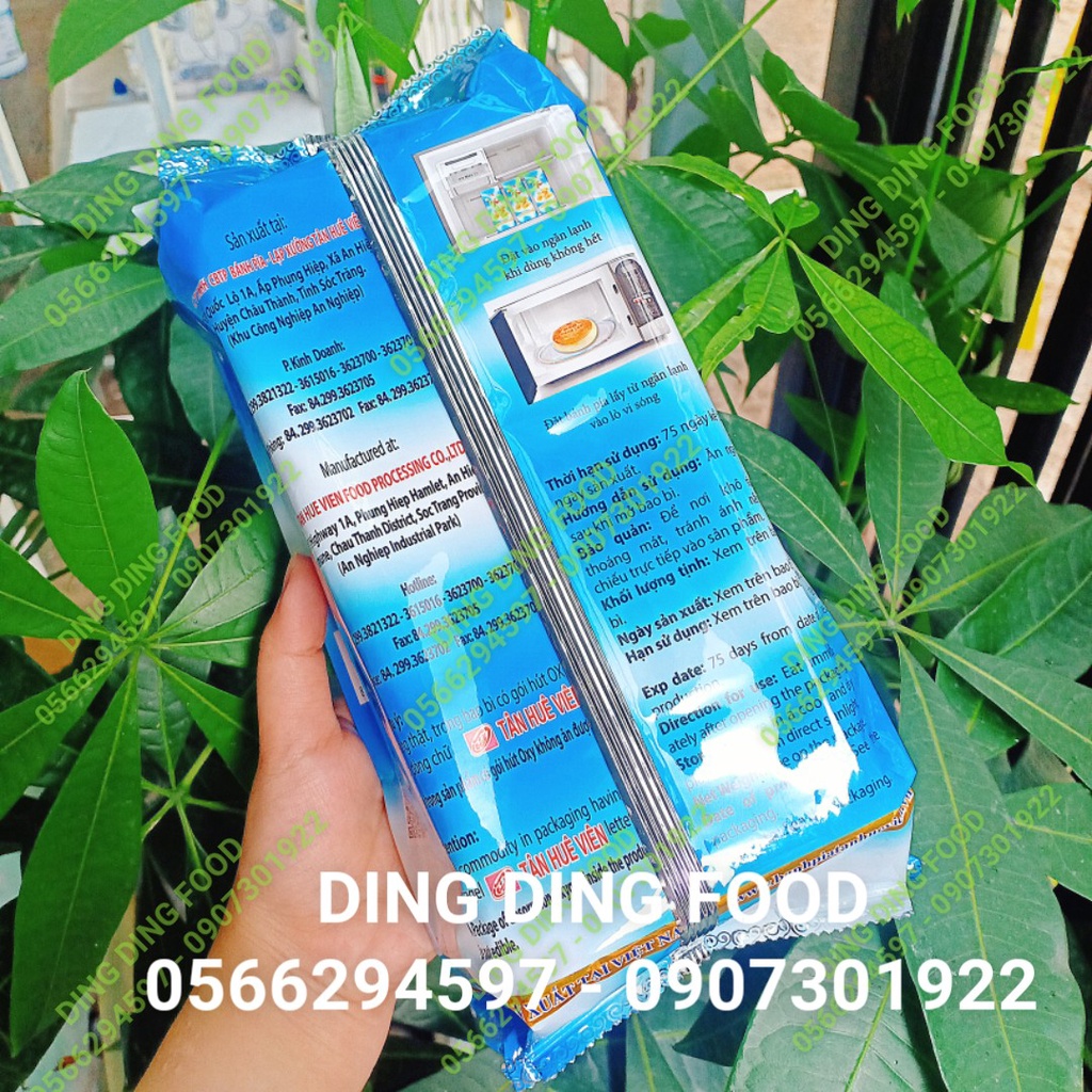 [ Combo 3 Túi ] Bánh Pía Nhân Đậu Xanh Sầu Riêng Trứng 600g [ 1 TÚI 4 BÁNH ] Tân Huê Viên| Sóc Trăng - DING DING FOOD