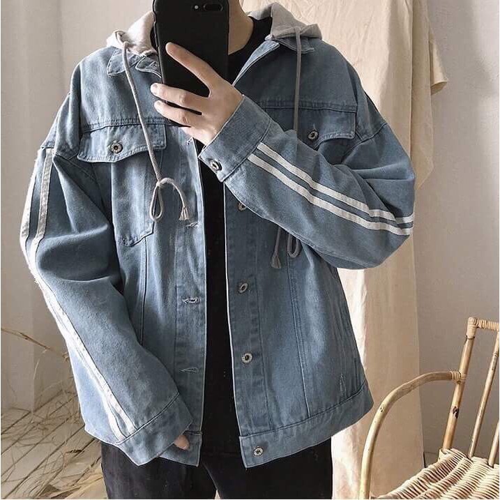 [ ]Áo Khoác Jean Nam Nữ UNISEX Cao Cấp Có Mũ Viền Tay Siêu Đep Các Tính, Áo Khoác Bò | BigBuy360 - bigbuy360.vn
