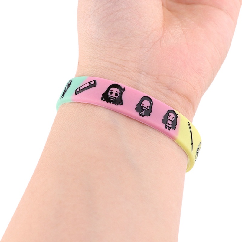 Tmdbyx Vòng Tay Silicone Họa Tiết Thanh Gươm Diệt Quỷ Thời Trang Cho Cặp Đôi