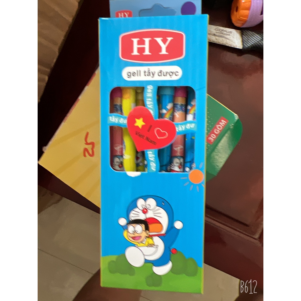 Bút Gel màu tím tẩy xoá được nét trơn 0.5 mm  nhiều hình đẹp