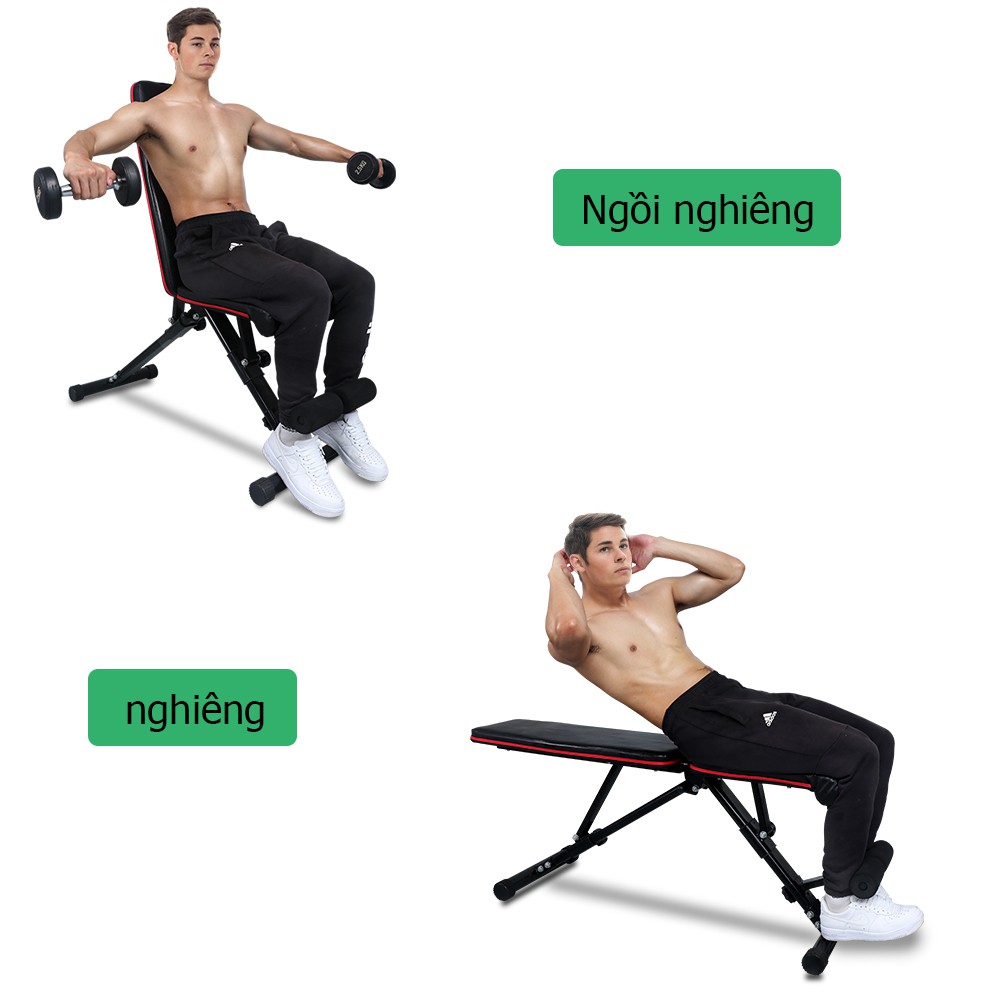 OneTwoFit ghế tập tạ có thể điều chỉnh  thể gập xuống đa chức năng,thích hợp cho bài tập toàn thân OT112