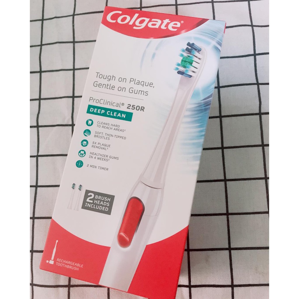 Bàn chải điện dòng cao cấp Colgate Proclinical 250R Deep clean - siêu sạch [HÀNG ÚC ĐỦ BILL]