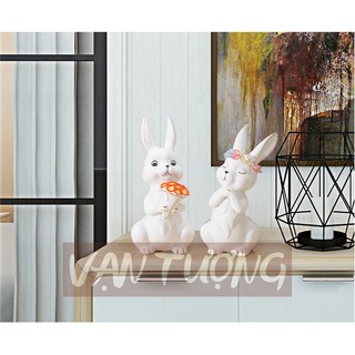 Đôi Thỏ Trắng Tỏ Tình Siêu Dễ Thương