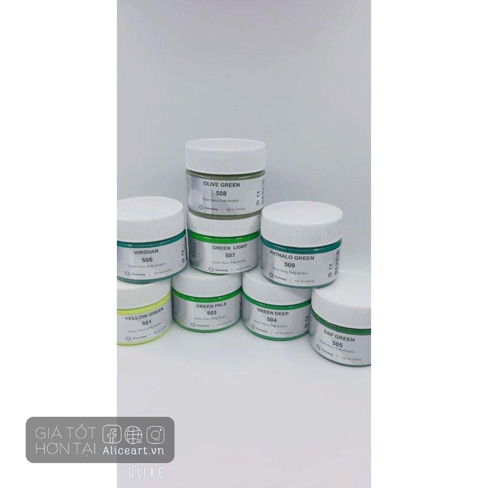 Màu acrylic 3D Sunway Đài Loan 25ml/100ml vẽ mọi chất liệu vải, Giày,Tường, Canvas RẺ