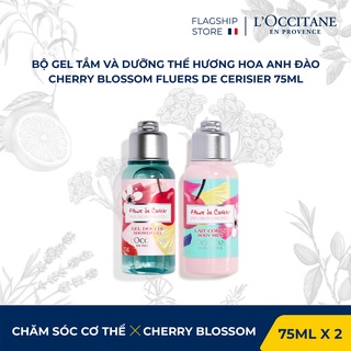 Bộ sản phẩm gel tắm và dưỡng thể hương hoa Anh Đào Cherry Blossom Fluers De Cerisier 75ml L'Occitane