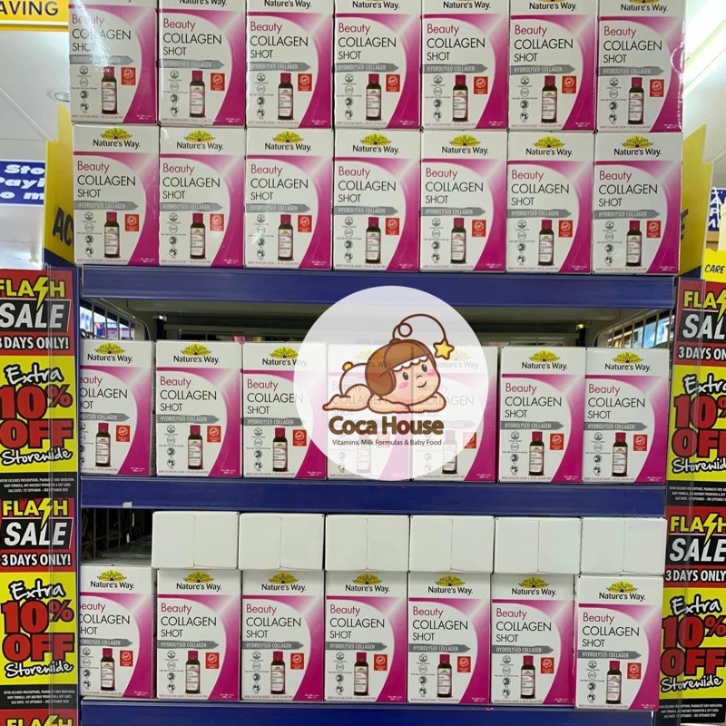 NATURE’S WAY BEAUTY COLLAGEN SHOT 10 ỐNG✅ ĐỦ BILL, TEM CHEMIST, HOT PRICE✅ Đẹp da, màu da đều | Thế Giới Skin Care