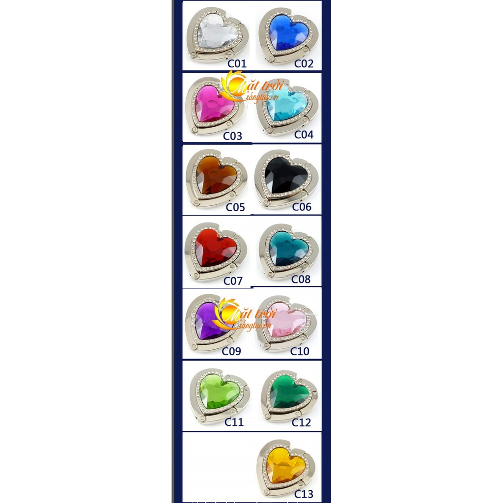 Móc treo túi xách trái tim V1