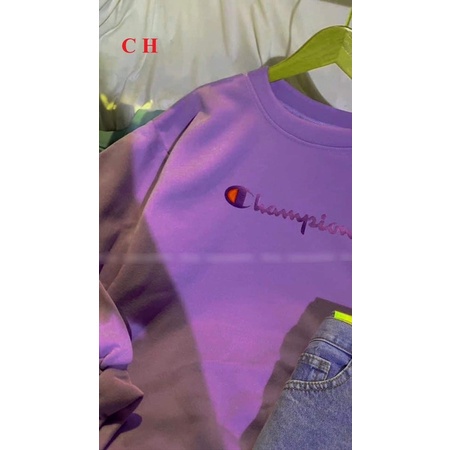 Áo Thun Dài Tay Cổ Tròn Cham Đủ Màu - Áo Sweater Nỉ Bông thu đông dày dặn form rộng tay bồng Nam Nữ mặc đôi nhóm giá rẻ