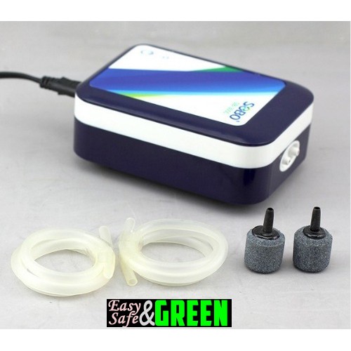 Máy sủi oxy tích điện SB-3000, sục sủi oxy bể cá cảnh