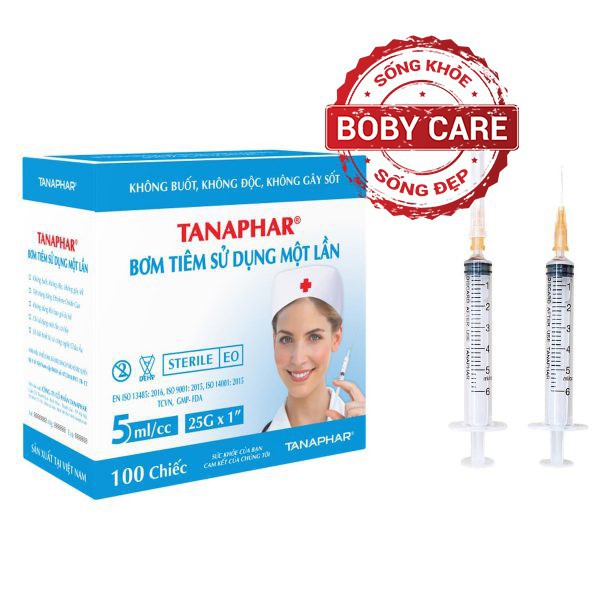 Bơm tiêm y tế chính hãng Tanaphar đủ loại 1ml 3ml 5ml 10ml 20ml 50ml Tanaphar, VIHANKOK 1 Chiếc