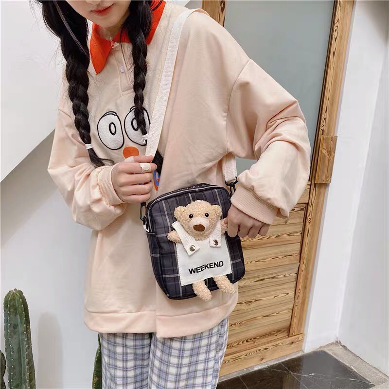 Túi tote vải đeo chéo canvas bag giá rẻ đẹp đi học túi tote