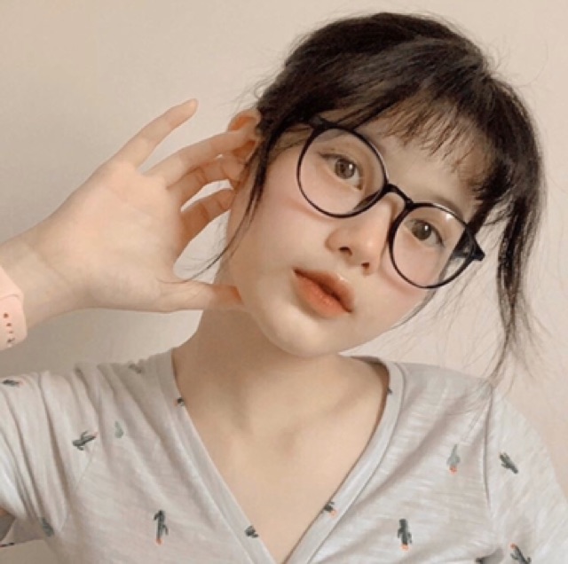 Gọng kính nhựa tròn trơn basic siêu hot 2020