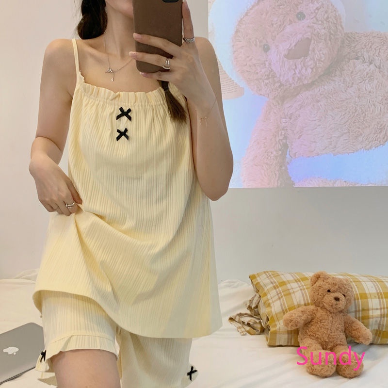 Bộ Đồ Ngủ Dáng Rộng Thời Trang Mùa Hè Ngọt Ngào Dành Cho Nữ