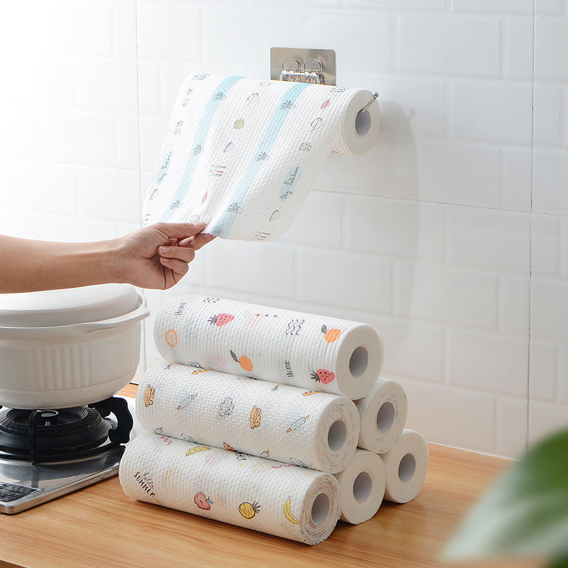 Cuộn Giấy Lau/ Móc Treo Đa Năng Có Thể Tái Sử Dụng Tiện Dụng