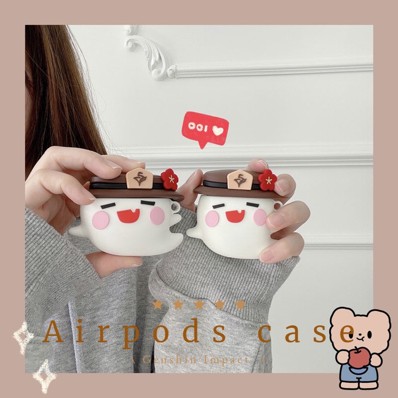 Vỏ Bảo Vệ Hộp Sạc Tai Nghe AirPods 1 / 2 Pro3 Inpods 12 i12 Phát Quang Hình Ma Dễ Thương