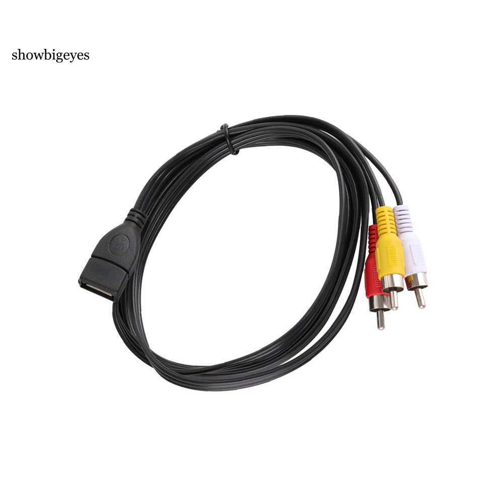 Dây Cáp Chuyển Đổi Âm Thanh Video Av Từ Cổng Usb 2.0 A Sang 3 Rca Cho Pc Tv