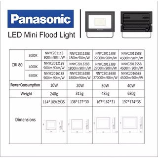 Panasonic Đèn pha LED mini Panasonic 20W 30W 50W