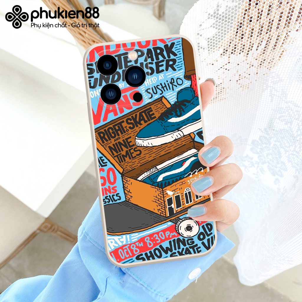 Ốp lưng ip V.a.n.s cạnh vuông 6/6plus/6s/6splus/7/7plus/8/8plus/x/xr/xs/11/12/13/pro/max/plus/promax