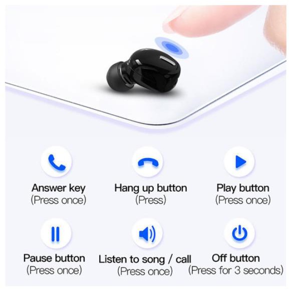 Tai Nghe bluetooth 5.0 Mini 1 Cái Kèm Mic