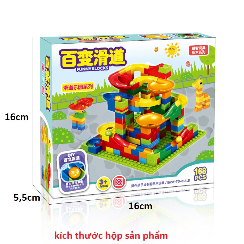 Đồ Chơi Lego Bộ Xếp Hình Trí Tuệ Thông Minh Lắp Ráp Cầu Trượt Thả Bi 336 Chi Tiết Sáng Tạo Cho Bé annhienstore