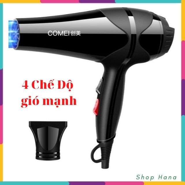 [Bền Đẹp] Máy Sấy Tóc Comei Gió Mạnh 4 chế độ, 4 mức nhiệt khác nhau giúp sấy tóc nhanh khô HNH016