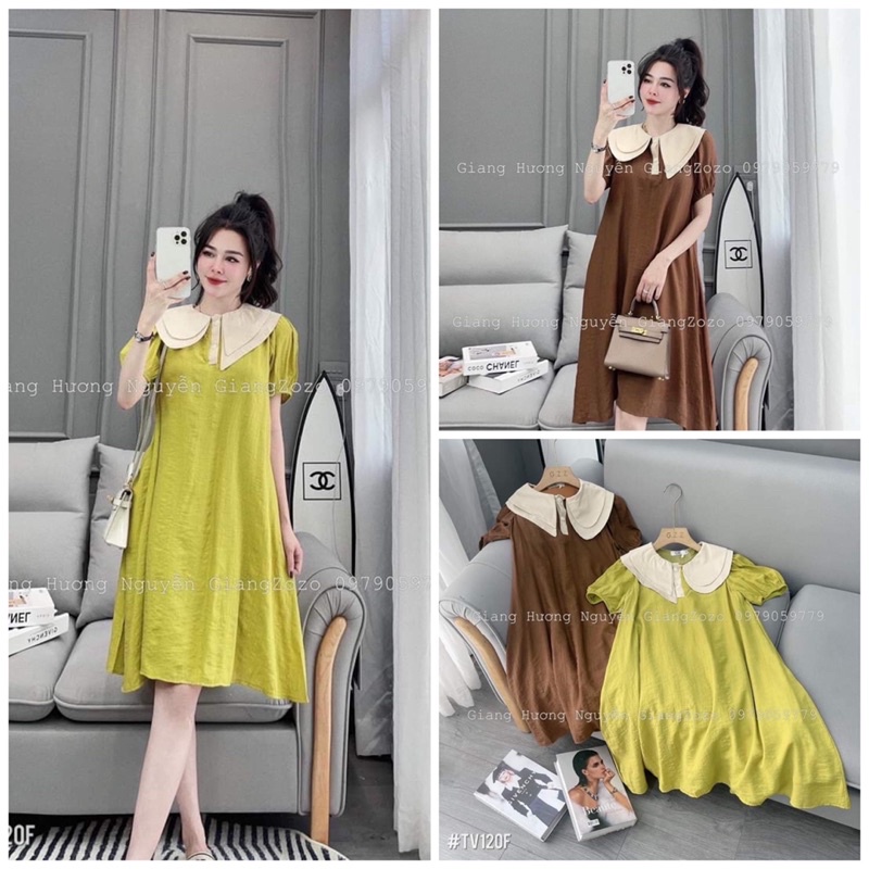 🔅🔅VÁY SUÔNG CHỮ A CỔ BÈO SẴN HÀNG