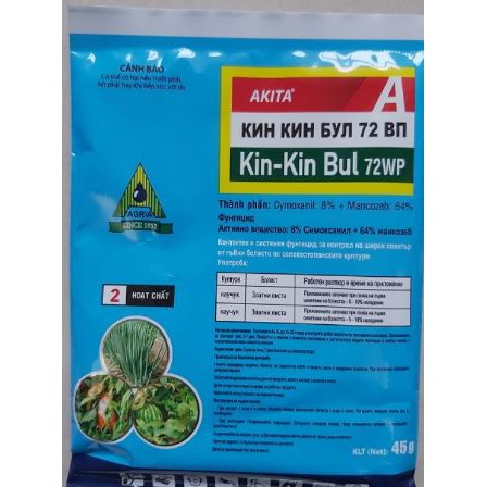 KIN KIN BUL 72 WP gói 45 gram - Thuốc KINKINBUL, KIN-KIN BUL trừ bệnh thán thư rỉ sắt sương mai