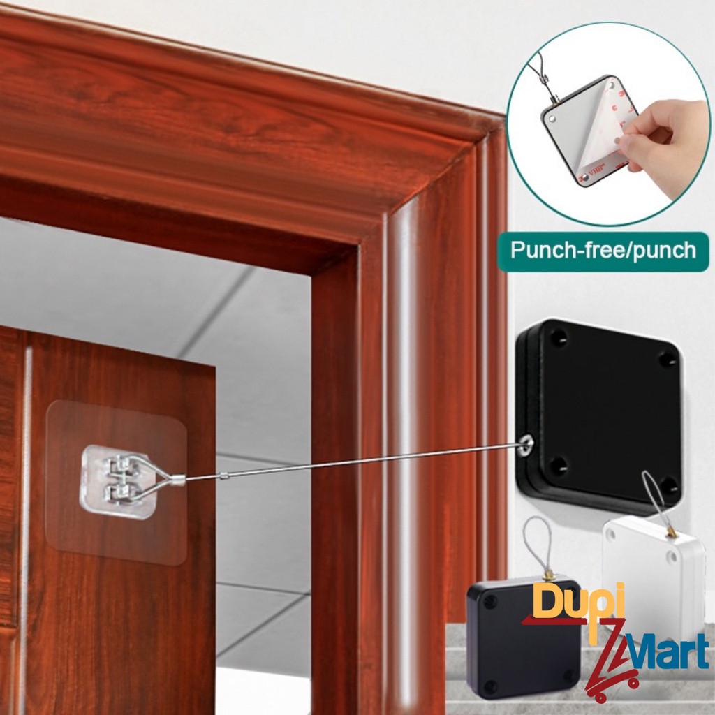 Hộp dây rút tự động đóng cửa không cần Khoan Đục cực tiện dụng Hộp rút dây giữ đồ dùng cửa hàng , gia đình