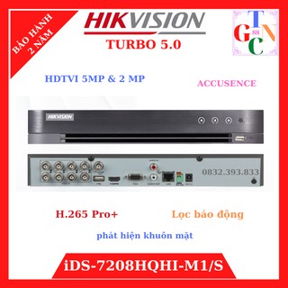 Đầu ghi hình 8 kênh thông minh turbo 5.0 accusence hikvison ids-7208hqhi-m1/s - hàng chính hãng
