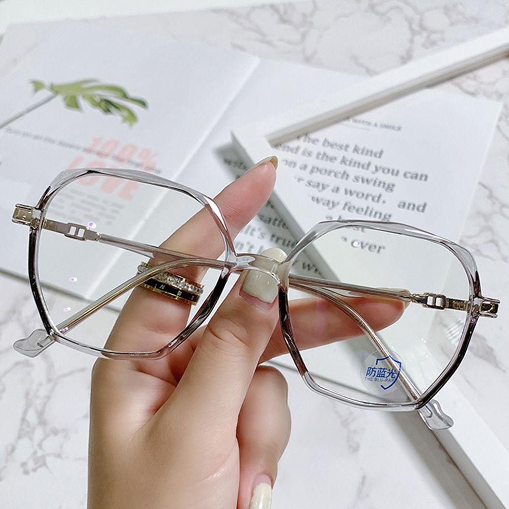 Mắt Kính Gọng Đa Giác Chống Ánh Sáng Xanh Thời Trang Ngọt Ngào