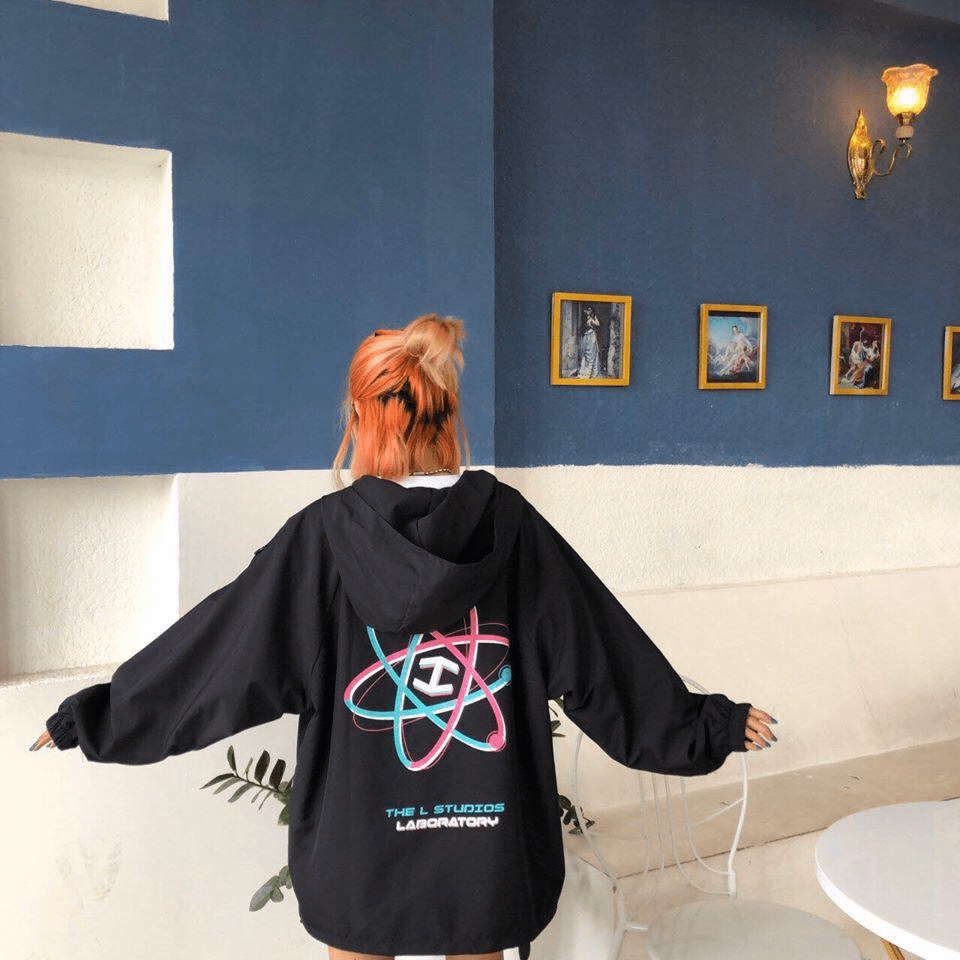 ÁO KHOÁC DÙ NHẸ NAM NỮ ĐA NĂNG 2 LỚP CHỐNG NẮNG CHỮ IN hình siêu cute TP[NewUnisex]