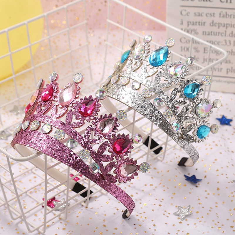 Vương Miện Cài Tóc Đính Đá Pha Lê Lấp Lánh Thời Trang Cho Nữ