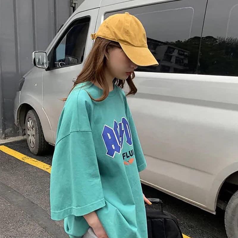 Áo phông tay lỡ form rộng ACDC unisex - Áo thun suông phong cách vintage màu XANH | TRẮNG cá tính ulzzang HOT
