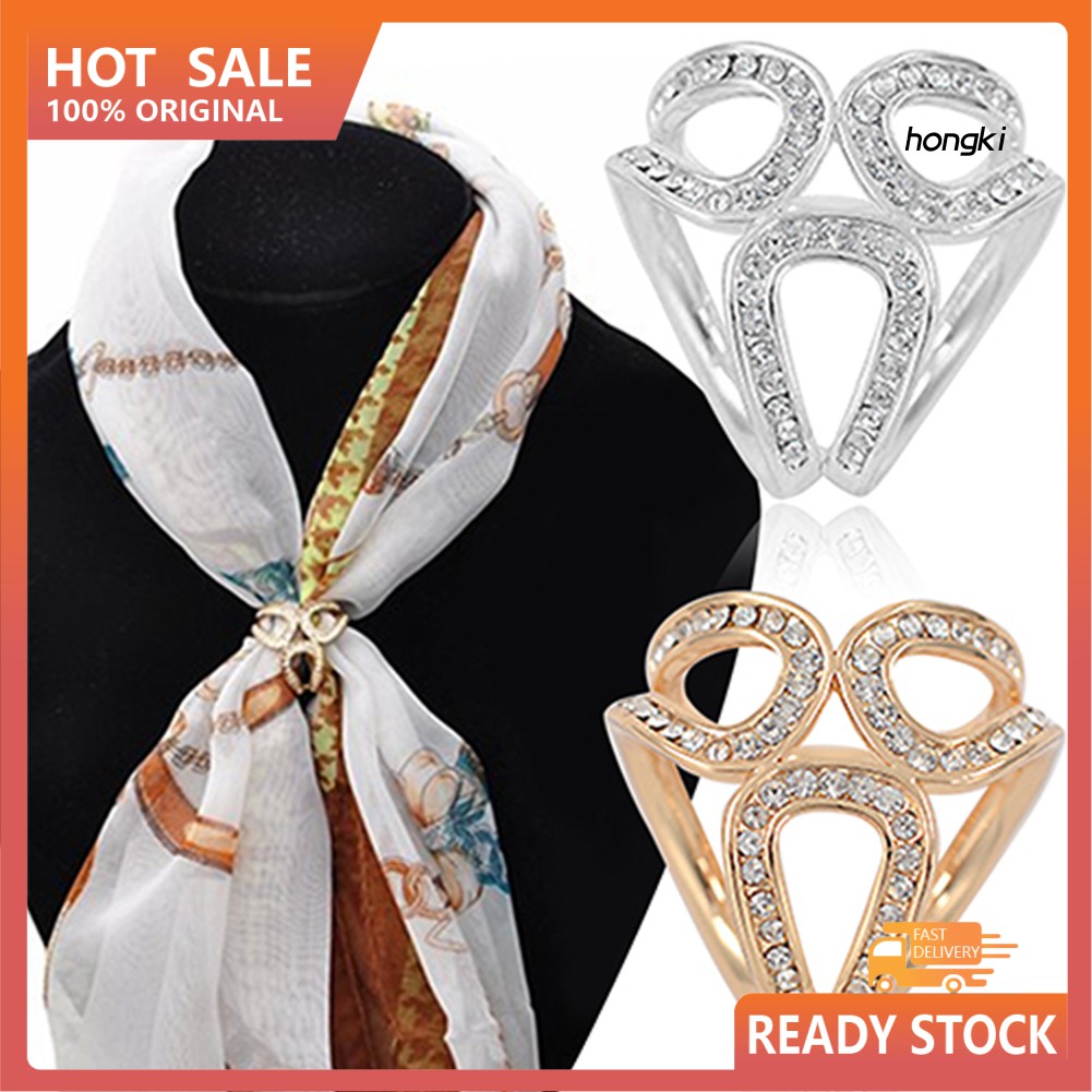 Khuy Cố Định Khăn Choàng Đính Đá Lấp Lánh Thời Trang Cho Nữ