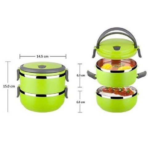 HỘP ĐỰNG CƠM GIỮ NHIỆT 2 TẦNG GIỮ NHIỆT I CAMEN RUỘT INOX 2 TẦNG | BigBuy360 - bigbuy360.vn